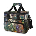 thumbnail image 1 of FORMRS Insulated Cooler Bag 24 Cans Capacity Soft Leakproof Lunch Box with Side Pockets, White Floral Garden, 1 of 7