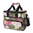 thumbnail image 1 of FORMRS Insulated Cooler Bag 24 Cans Capacity Soft Leakproof Lunch Box with Side Pockets, White Flowers, 1 of 7