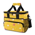 thumbnail image 1 of FORMRS Insulated Cooler Bag 24 Cans Capacity Soft Leakproof Lunch Box with Side Pockets, White Stars, 1 of 7