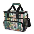 thumbnail image 1 of FORMRS Insulated Cooler Bag 24 Cans Capacity Soft Leakproof Lunch Box with Side Pockets, Window Scene, 1 of 7