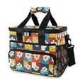 thumbnail image 1 of FORMRS Insulated Cooler Bag 24 Cans Capacity Soft Leakproof Lunch Box with Side Pockets, Yellow Checkered Daisy, 1 of 7