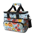 thumbnail image 1 of FORMRS Insulated Cooler Bag 24 Cans Capacity Soft Leakproof Lunch Box with Side Pockets, Yellow Floral Tomatoes, 1 of 7