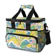 thumbnail image 1 of FORMRS Insulated Cooler Bag 24 Cans Capacity Soft Leakproof Lunch Box with Side Pockets, Yellow Mountains, 1 of 7