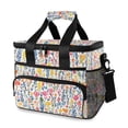 thumbnail image 1 of FORMRS Insulated Cooler Bag 24 Cans Capacity Soft Leakproof Lunch Box with Side Pockets, Yellow Wildflower Pattern, 1 of 7