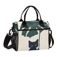 thumbnail image 1 of FORMRS Insulated Lunch Bag for Work School Unisex Large Capacity Cooler with Shoulder Strap, Black Cat Plants, 1 of 6