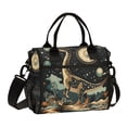 thumbnail image 1 of FORMRS Insulated Lunch Bag Unisex Large Capacity with Shoulder Strap, Black Dinosaur, 1 of 6