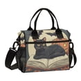 thumbnail image 1 of FORMRS Insulated Lunch Bag Unisex Large Capacity with Shoulder Strap, Black Halloween Cat, 1 of 6