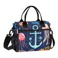 thumbnail image 1 of FORMRS Insulated Lunch Bag Unisex Large Capacity with Shoulder Strap, Blue Anchor, 1 of 6