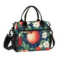 thumbnail image 1 of FORMRS Insulated Lunch Bag for Work School Unisex Large Capacity Cooler with Shoulder Strap, Blue Apple Pattern, 1 of 6
