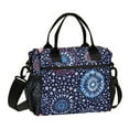 thumbnail image 1 of FORMRS Insulated Lunch Bag for Work School Unisex Large Capacity Cooler with Shoulder Strap, Blue Fireworks Pattern, 1 of 6