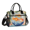 thumbnail image 1 of FORMRS Insulated Lunch Bag for Work School Unisex Large Capacity Cooler with Shoulder Strap, Blue Goldfish Bowl, 1 of 6