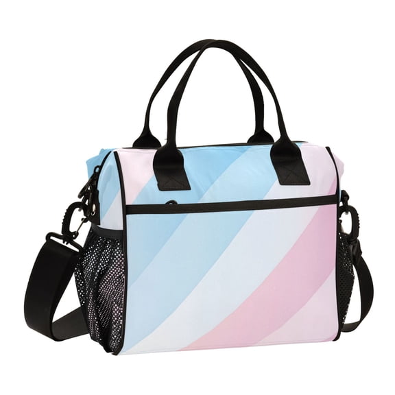 FORMRS Insulated Lunch Bag for Work School Unisex Large Capacity Cooler with Shoulder Strap, Blue Gradient