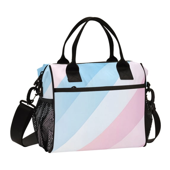 FORMRS Insulated Lunch Bag for Work School Unisex Large Capacity Cooler with Shoulder Strap, Blue Gradient