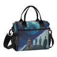 thumbnail image 1 of FORMRS Insulated Lunch Bag for Work School Unisex Large Capacity Cooler with Shoulder Strap, Blue Planet, 1 of 6