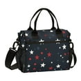 thumbnail image 1 of FORMRS Insulated Lunch Bag Unisex Large Capacity with Shoulder Strap, Blue Stars Pattern, 1 of 6
