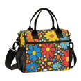 thumbnail image 1 of FORMRS Insulated Lunch Bag for Work School Unisex Large Capacity Cooler with Shoulder Strap, Cartoon Flowers, 1 of 6
