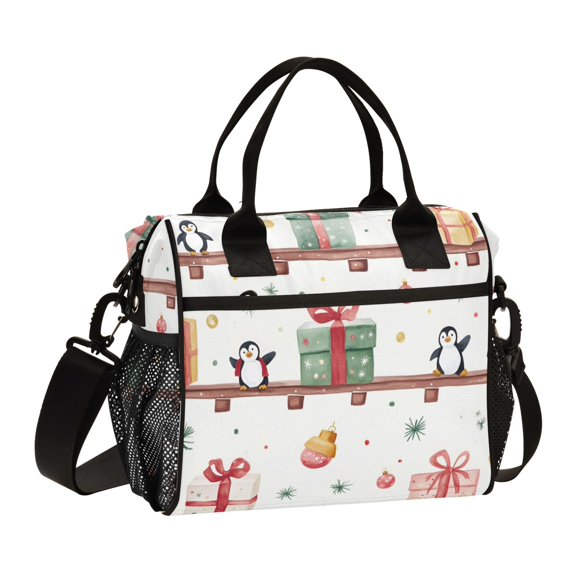 FORMRS Insulated Lunch Bag Unisex Large Capacity with Shoulder Strap, Christmas Gift Train