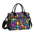 thumbnail image 1 of FORMRS Insulated Lunch Bag Unisex Large Capacity with Shoulder Strap, Colorful Psychedelic, 1 of 6