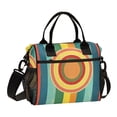 thumbnail image 1 of FORMRS Insulated Lunch Bag for Work School Unisex Large Capacity Cooler with Shoulder Strap, Colorful Stripes, 1 of 6