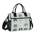 thumbnail image 1 of FORMRS Insulated Lunch Bag Unisex Large Capacity with Shoulder Strap, Cute Cat Faces, 1 of 6