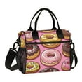 thumbnail image 1 of FORMRS Insulated Lunch Bag Unisex Large Capacity with Shoulder Strap, Cute Doughnuts Pattern, 1 of 6