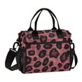 thumbnail image 1 of FORMRS Insulated Lunch Bag Unisex Large Capacity with Shoulder Strap, Deep Red Leopard Pattern, 1 of 6