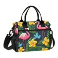 thumbnail image 1 of FORMRS Insulated Lunch Bag for Work School Unisex Large Capacity Cooler with Shoulder Strap, Flamingo Floral Pattern, 1 of 6