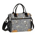 thumbnail image 1 of FORMRS Insulated Lunch Bag Unisex Large Capacity with Shoulder Strap, Gray Halloween Dancing, 1 of 6