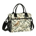 thumbnail image 1 of FORMRS Insulated Lunch Bag Unisex Large Capacity with Shoulder Strap, Green Birds, 1 of 6