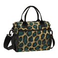 thumbnail image 1 of FORMRS Insulated Lunch Bag Unisex Large Capacity with Shoulder Strap, Green Leopard Print, 1 of 6