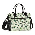 thumbnail image 1 of FORMRS Insulated Lunch Bag Unisex Large Capacity with Shoulder Strap, Green Triangles Pattern, 1 of 6