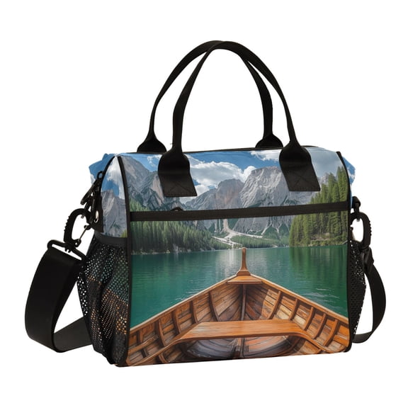 FORMRS Insulated Lunch Bag for Work School Unisex Large Capacity Cooler with Shoulder Strap, Lake