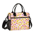 thumbnail image 1 of FORMRS Insulated Lunch Bag for Work School Unisex Large Capacity Cooler with Shoulder Strap, Light Pink Stars, 1 of 6