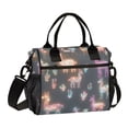 thumbnail image 1 of FORMRS Insulated Lunch Bag Unisex Large Capacity with Shoulder Strap, Neon Llamas Pattern, 1 of 6