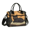 thumbnail image 1 of FORMRS Insulated Lunch Bag Unisex Large Capacity with Shoulder Strap, Orange Halloween Cat, 1 of 6