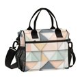 thumbnail image 1 of FORMRS Insulated Lunch Bag Unisex Large Capacity with Shoulder Strap, Pink Geometric, 1 of 6