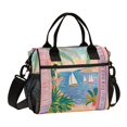 thumbnail image 1 of FORMRS Insulated Lunch Bag Unisex Large Capacity with Shoulder Strap, Pink Seaside Boat, 1 of 6