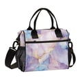 thumbnail image 1 of FORMRS Insulated Lunch Bag for Work School Unisex Large Capacity Cooler with Shoulder Strap, Purple Marble Pattern, 1 of 6