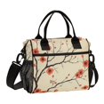 thumbnail image 1 of FORMRS Insulated Lunch Bag for Work School Unisex Large Capacity Cooler with Shoulder Strap, Red Floral Pattern, 1 of 6