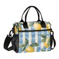 thumbnail image 1 of FORMRS Insulated Lunch Bag Unisex Large Capacity with Shoulder Strap, Retro Lemon Leaves, 1 of 6