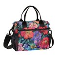 thumbnail image 1 of FORMRS Insulated Lunch Bag for Work School Unisex Large Capacity Cooler with Shoulder Strap, Serene Floral Pattern, 1 of 6