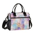thumbnail image 1 of FORMRS Insulated Lunch Bag for Work School Unisex Large Capacity Cooler with Shoulder Strap, Watercolor Marble Pattern, 1 of 6