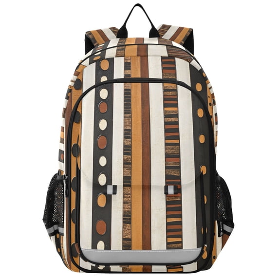 FORMRS Unisex School Backpack 17" Student Travel Bag with Laptop Compartment, Abstract Dots