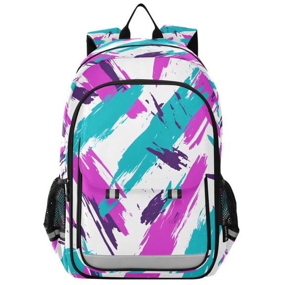 FORMRS Unisex School Backpack 17" Student Travel Bag with Laptop Compartment, Abstract Drawing
