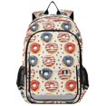 thumbnail image 1 of FORMRS Unisex School Backpack 17" Student Travel Bag with Laptop Compartment, American Donut Pattern, 1 of 7