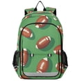 thumbnail image 1 of FORMRS Unisex School Backpack 17" Student Travel Bag with Laptop Compartment, American Footballs, 1 of 7
