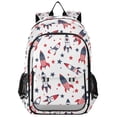 thumbnail image 1 of FORMRS Unisex School Backpack 17" Student Travel Bag with Laptop Compartment, American Rocket Pattern, 1 of 7