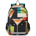 thumbnail image 1 of FORMRS Unisex School Backpack 17" Student Travel Bag with Laptop Compartment, Art Cocktails, 1 of 7