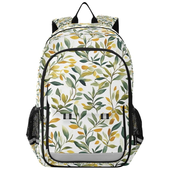 FORMRS Unisex School Backpack 17" Student Travel Bag with Laptop Compartment, Autumn Greenery