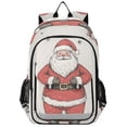 thumbnail image 1 of FORMRS School Backpack 17" Student Travel Bag with Laptop Compartment, Beige Christmas Santa, 1 of 7